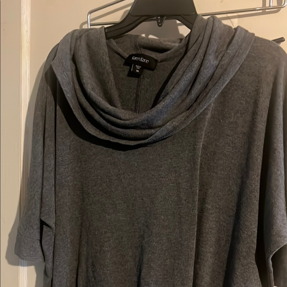 Karen Kane Women's Charcoal Cowl Neck Sweater